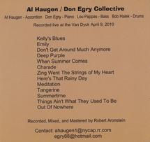 Al Haugen Don Egry Van Dyck Jazz